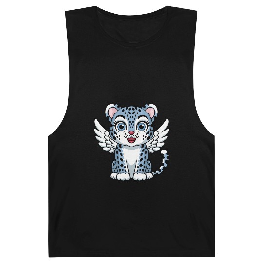 Blue tiger cat with angel wings dreamlike Barnard Tanks