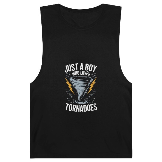 Just a Boy Who Loves Tornadoes Lightning and Storm Barnard Tanks