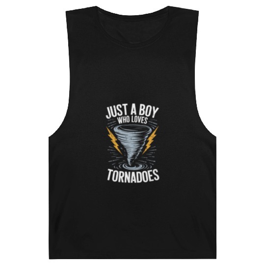 Just a Boy Who Loves Tornadoes Lightning and Storm Barnard Tanks
