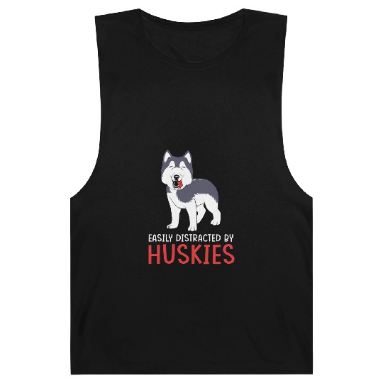Siberian Husky Dog Easily Distracted By Huskies Barnard Tanks