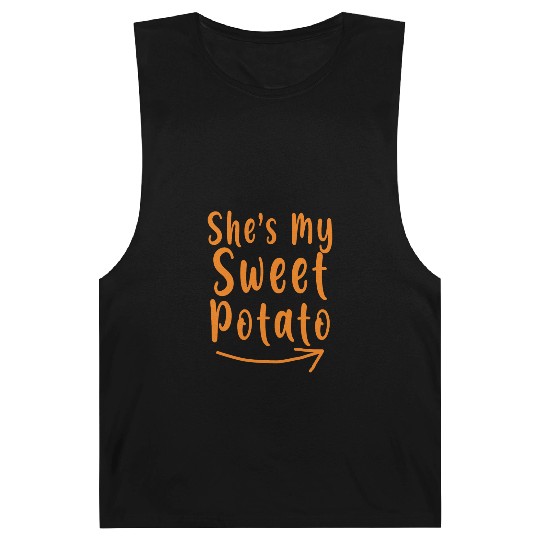 She's My Sweet Potato Thanksgiving Matching Couple Barnard Tanks