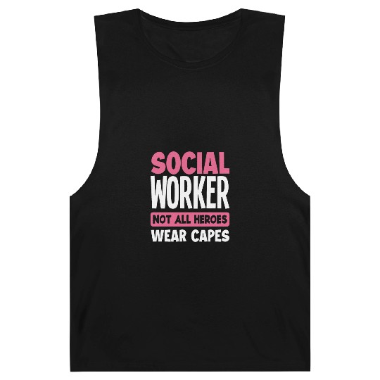 Social Worker Not All Heroes Wear Capes Barnard Tanks
