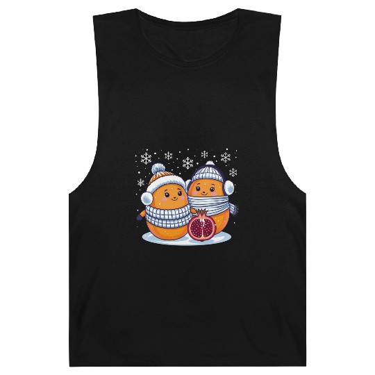 Cozy Winter Fruits: Oranges & Pomegranate Barnard Tanks