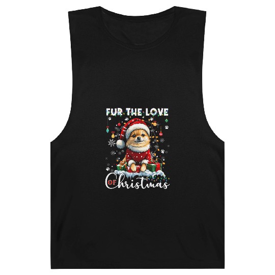 Pomeranian Christmas Tree Decorations Dog Lover Barnard Tanks