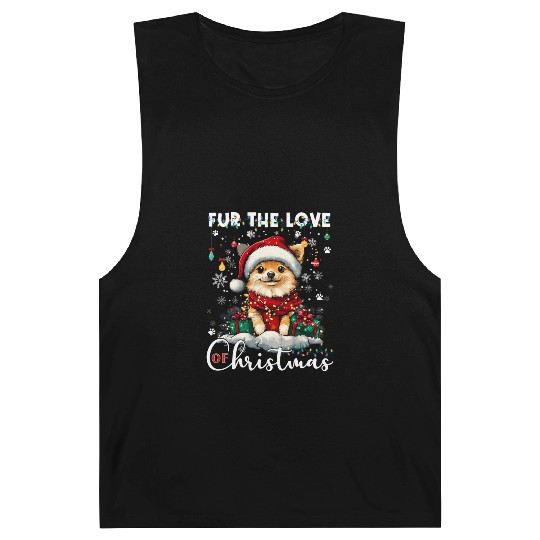 Pomeranian Christmas Tree Decorations Dog Lover Barnard Tanks