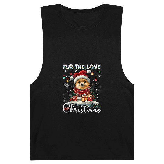 Pomeranian Christmas Tree Decorations Dog Lover Barnard Tanks