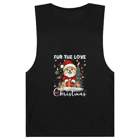 Pomeranian Christmas Tree Decorations Dog Lover Barnard Tanks