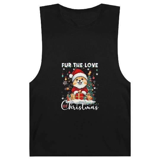 Pomeranian Christmas Tree Decorations Dog Lover Barnard Tanks