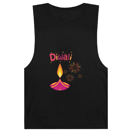 Diwali Design with Lamp & Festive Fireworks Barnard Tanks