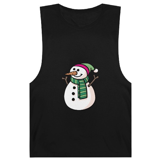 Snowman Design for Winter Apparel Barnard Tanks