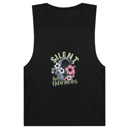 Hearing Impaired Deaf Silent But Hilarious Barnard Tanks