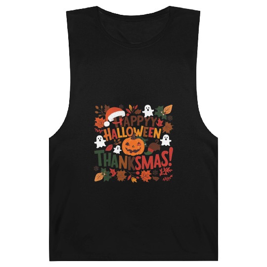 Happy Halloween Thanksmas Barnard Tanks