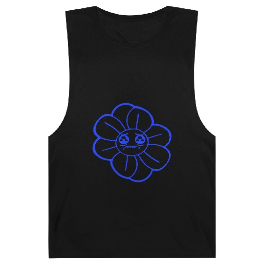 Sweet Flower Sad Face Weeping Spring Summer Crying Barnard Tanks