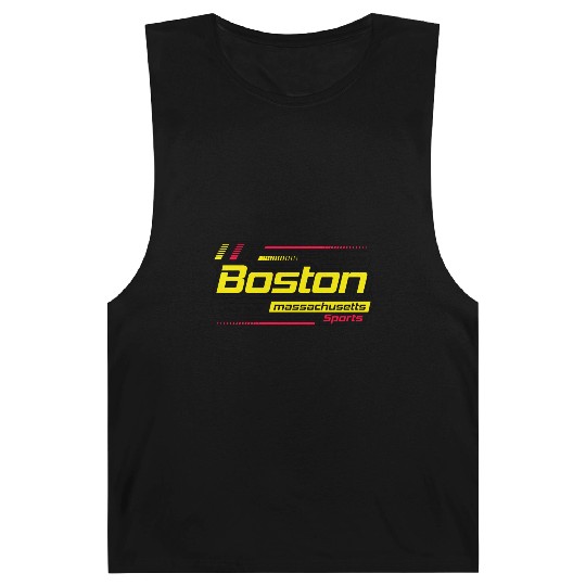 Boston Massachusetts Design Modern Sports Yellow Barnard Tanks