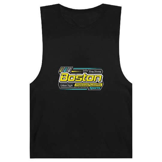 Stay Strong Boston Massachusetts City Yellow Barnard Tanks