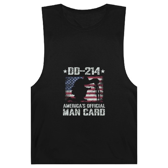 DD-214 America's Official Man Card Veteran Pride Barnard Tanks
