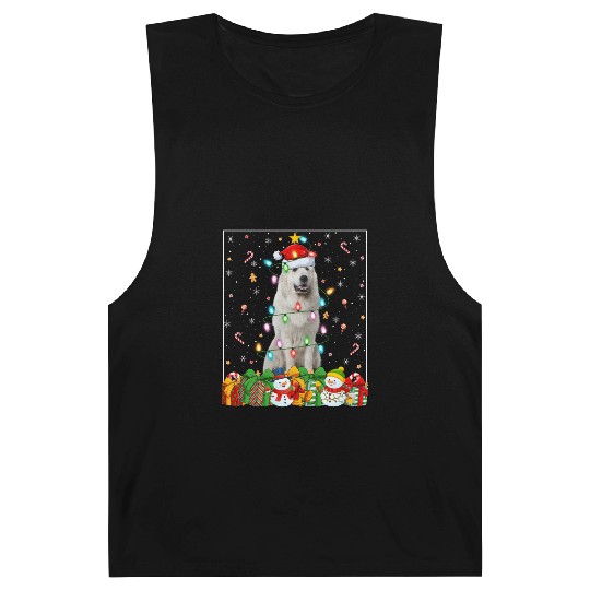 Great Pyrenees Dog Christmas Lights Barnard Tanks