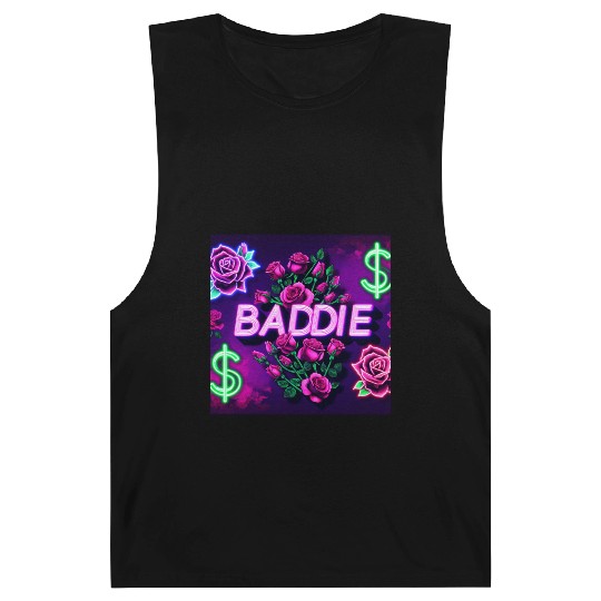 BADDIE in Neon Pink Barnard Tanks