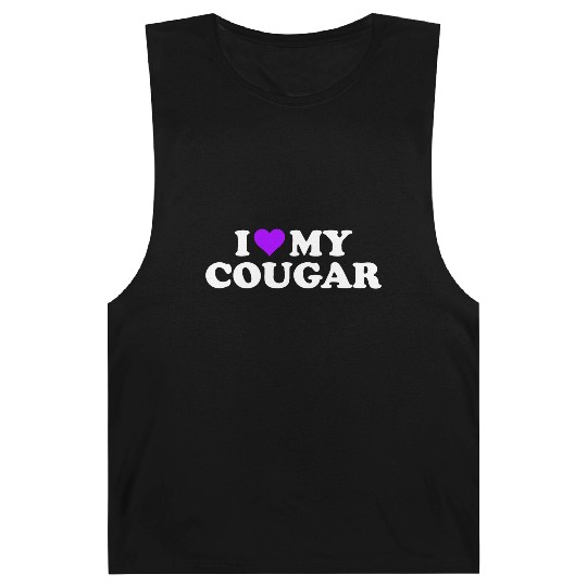 I Love Cougars Cougar Humor Valentine's Day 3BK4 Barnard Tanks