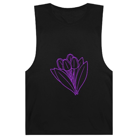 Pink Purple Tulips Bouquet Spring Summer Flowers Barnard Tanks