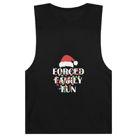 Forced Family Fun Sarcastic Christmas Barnard Tanks