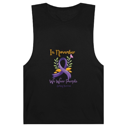 In November We Wear Purple Epilepsy Awareness Barnard Tanks