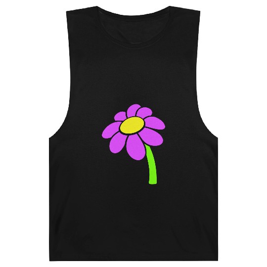 Small Daisy Flower Purple Decorative Nature Design Barnard Tanks