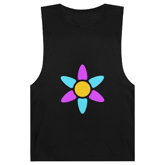Small Daisy Flower Decorative Yellow Purple Design Barnard Tanks