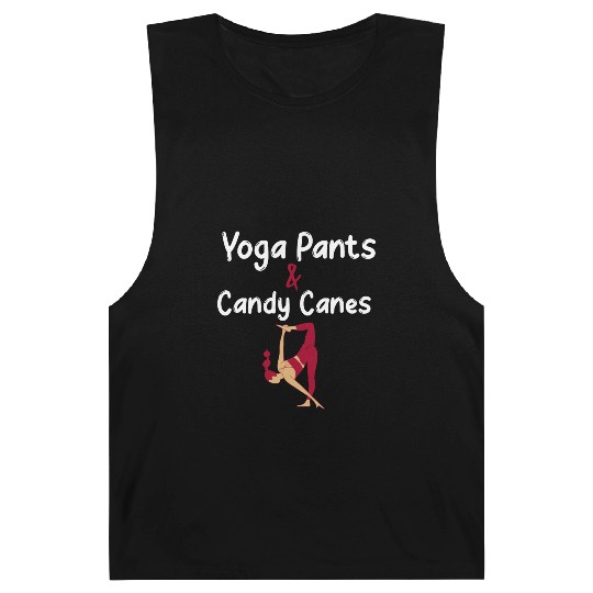 Yoga Pants & Candy Canes Christmas Yoga Barnard Tanks