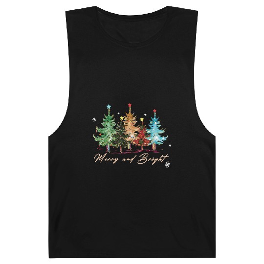 Merry and Bright Trees Vintage Christmas Tree Xmas Barnard Tanks