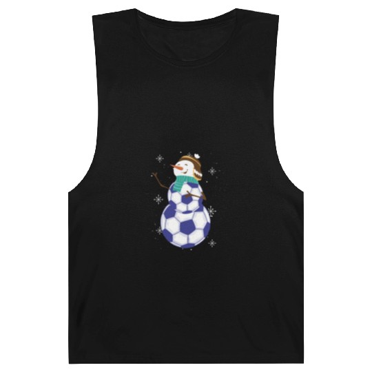 Snowman Soccer Winter Wonderland Fun Barnard Tanks