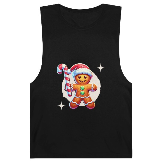 Gingerbread Man Christmas Cheer Barnard Tanks