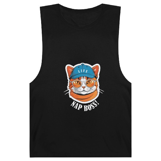 Cat Nap Boss with Cap and Sunglasses Barnard Tanks