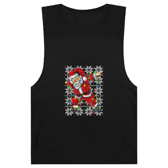 Dabbing Santa Christmas Lights Barnard Tanks