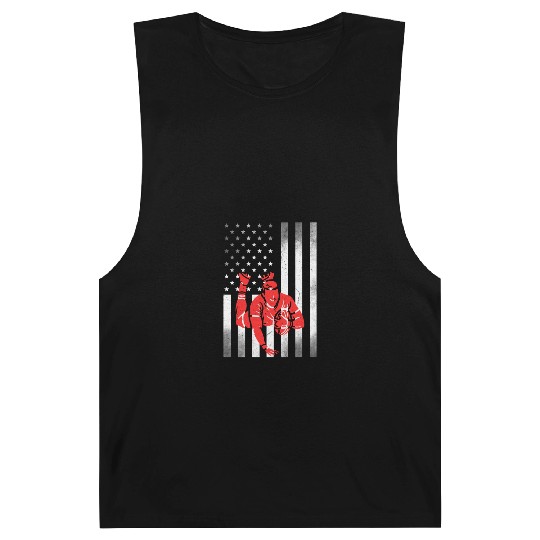 Rugby Player Vintage US Flag Proud Rugby Barnard Tanks