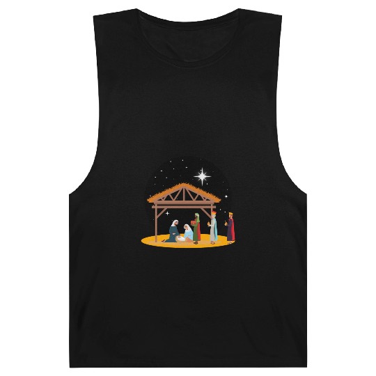 Christmas Holiday Manger Nativity Scene Barnard Tanks