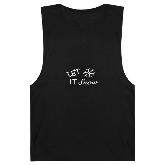 Let it Snow Cool Ice Frost Christmas Snow flake Barnard Tanks