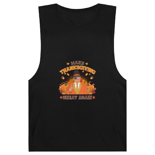 Make Thanksgiving Great Again Autumn Fall Leaves Barnard Tanks
