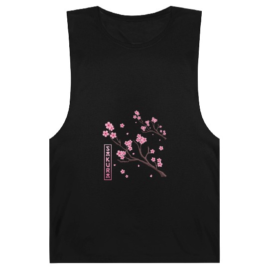 Cherry Blossom Japan Harajuku Manga Japan Sakura Barnard Tanks