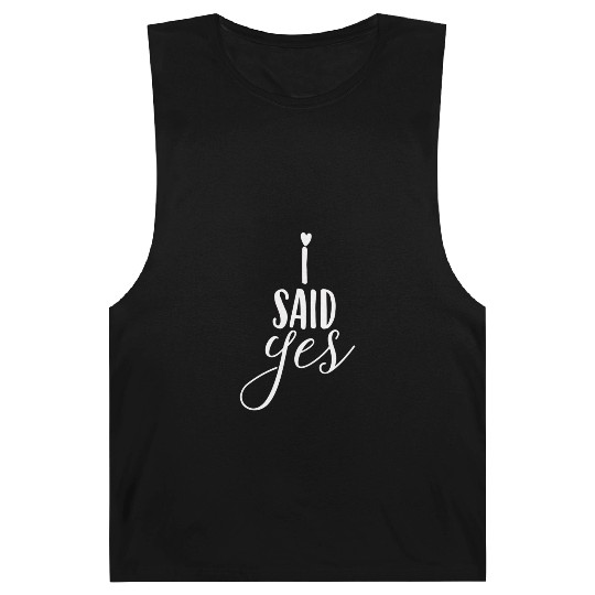 Bride Said Yes Wedding Engagement Bachelorette Barnard Tanks