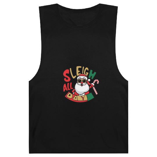 Sleigh All Day Christmas Design Barnard Tanks