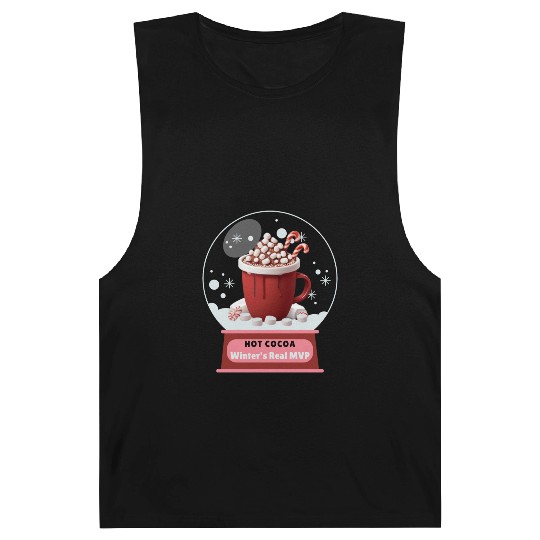 Hot Cocoa, Winter's Real MVP – Cozy Snow Globe Barnard Tanks