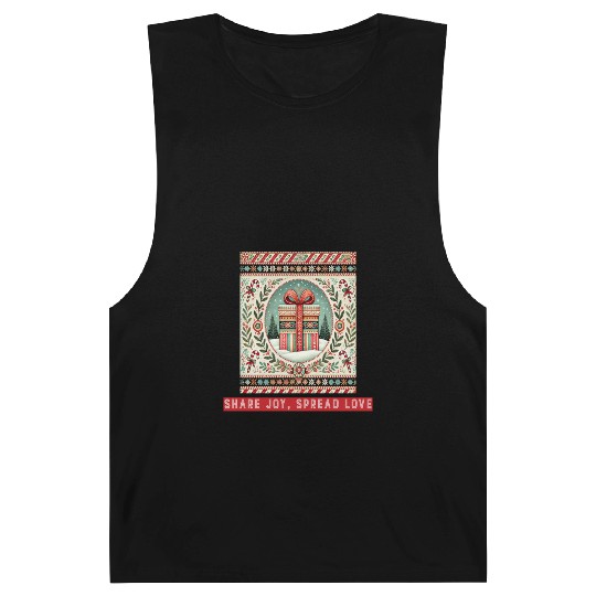 Gift Season, Share Joy, Spread Love Holiday Design Barnard Tanks