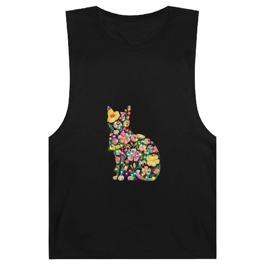 Floral Cat Silhouette nature santa christmas light Barnard Tanks