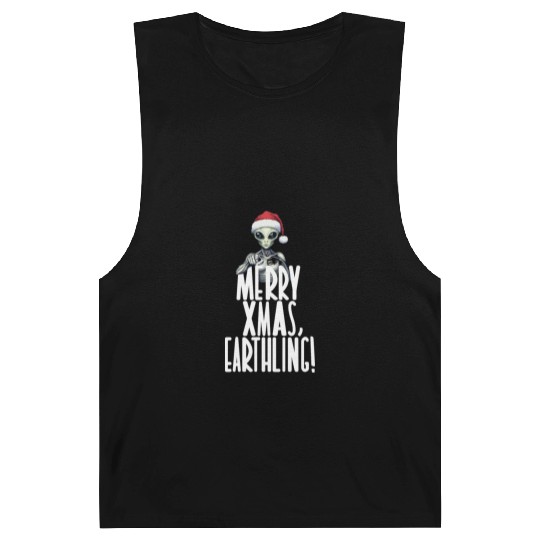 Happy Xmas Earthling Alien Christmas Barnard Tanks