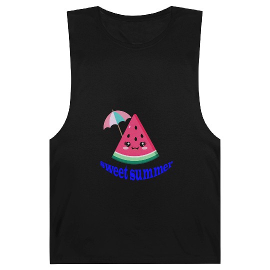 Playful Watermelon Summer Design Barnard Tanks
