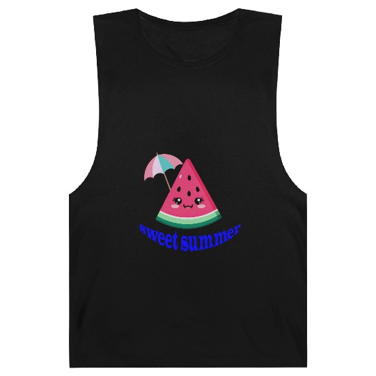 Playful Watermelon Summer Design Barnard Tanks