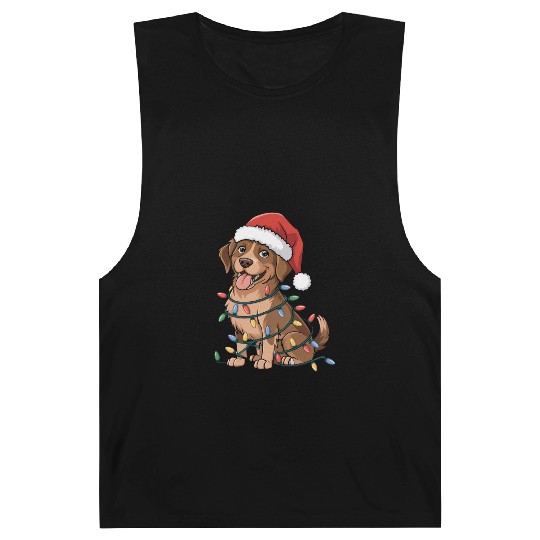 Chesapeake Bay Retriever Christmas Lights Xmas Dog Barnard Tanks