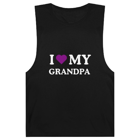 I love my grandpa purple Alzheimer's awareness Barnard Tanks
