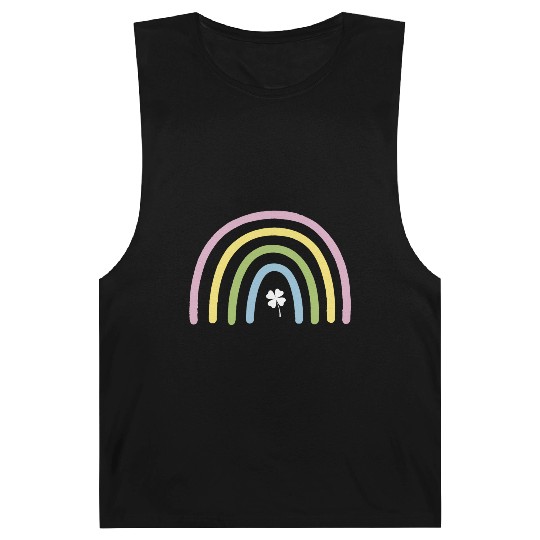 Four Leaf Clover Rainbow St Patrick's Day Barnard Tanks